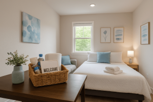 Welcoming guest room - Short-Term Rentals in Silicon Valley