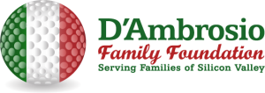 D’Ambrosio Family Foundation logo with Italian flag golf ball design representing Silicon Valley charity