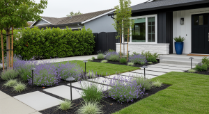 Eco-friendly landscaping at a Silicon Valley home