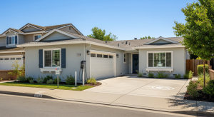 Single-family suburban home with driveway and garage